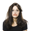 disheveled woman