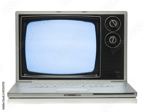 Photo: watching tv on a laptop watching tv on a laptop