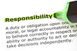 Responsibility highlighted in green