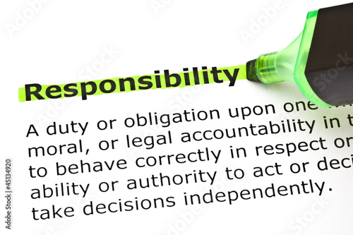 Photo: Responsibility highlighted in green Responsibility highlighted in green