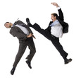 two businessmen fighting