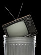 tv in the trash