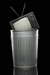 tv in the trash
