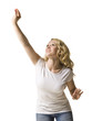 woman reaching up