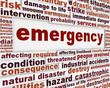 Emergency message conceptual background
