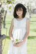 girl in an orchard
