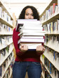 in the library