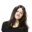 woman with a bad makeover