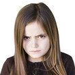 Portrait of angry girl (8-9),studio shot