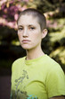 woman with a shaved head