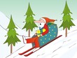 Santa Claus and sled