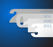 Happy New Year 2013 blue vector card