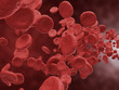 Digital Illustration of a Red Blood Cells Flowing Through Vein