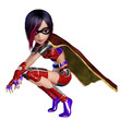 super girl  waiting for action