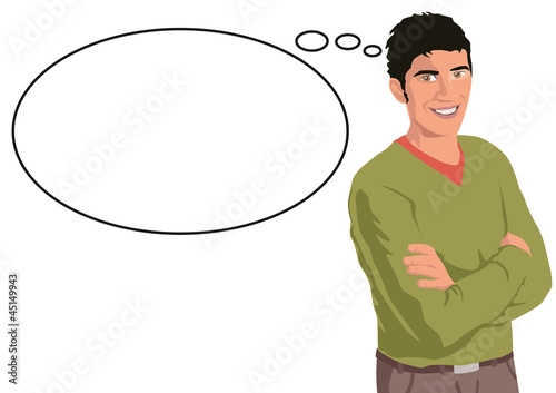 Vector: Homme_pensee Homme_pensee