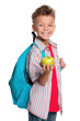 Boy with backpack