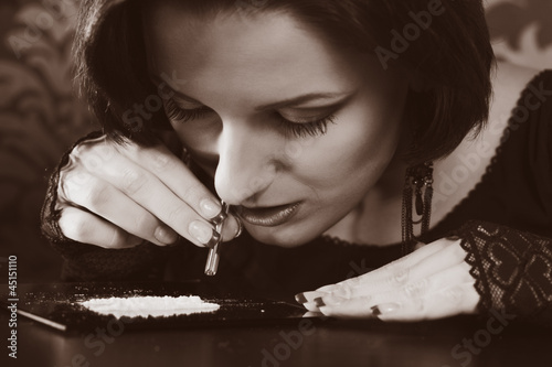 Photo: Snorting cocaine lines Snorting cocaine lines