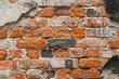 Texture of old wall with bricks