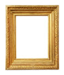 Gold vintage frame isolated on white background