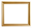 Gold vintage frame isolated on white background