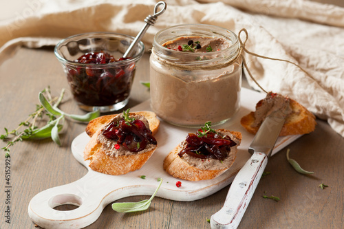 Photo: Chicken liver pate with onion jam Chicken liver pate with onion jam