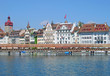 an der Kapellbrücke in Luzern am Vierwaldstättersee