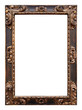 Vintage wooden frame isolated on white background