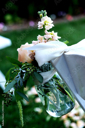 Photo: Wedding flowers in a mason jar Wedding flowers in a mason jar