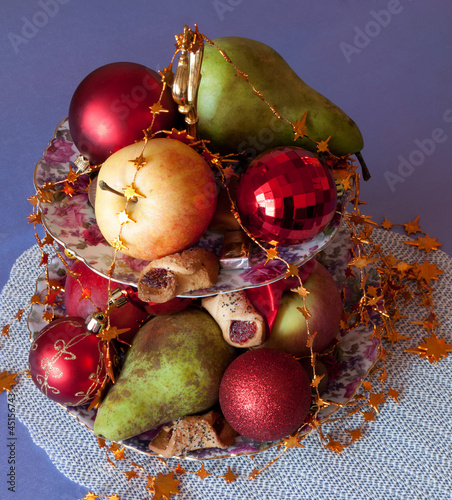 Photo: Christmas table setting Christmas table setting