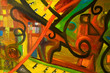 Abstract oil painting
