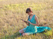 Pretty girl browsing in Internet