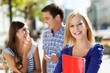 Photo: Female student with friends Female student with friends