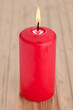 Red burning candle