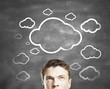 man and cloud
