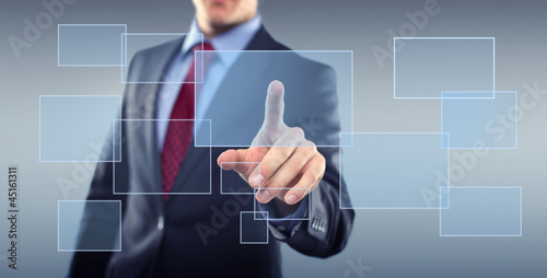 Photo: Man with Touchscreen Man with Touchscreen