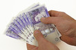 sterling notes in hand