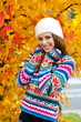 teen girl in autumn