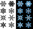 Vektor: Snowflake Icons Snowflake Icons