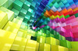 Abstract colored cubes