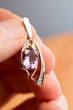 Pendant with amethyst and diamonds