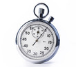 Stopwatch on the white background