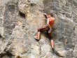 Climbing.