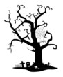 Vector: Spooky silhouette of tree Spooky silhouette of tree