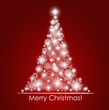 Christmas background with Christmas tree, vector illustration.