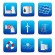 blue energy button set