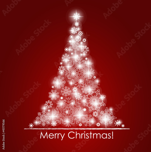 Vector: Christmas background with Christmas tree, vector illustration. Christmas background with Christmas tree, vector illustration.