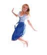 Hübsches Mädchen im Dirndl springt
