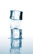 Photo: Three ice cubes stacked Three ice cubes stacked