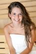Beautiful girl in a sauna
