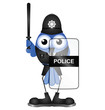 Bird riot policeman